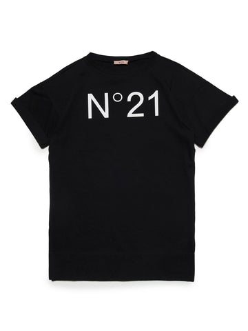 N°21 T-shirt con logo e apertura laterale
