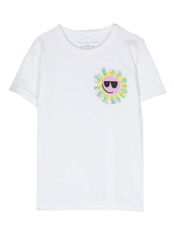 Stella McCartney T-shirt con stampa Sunshine Face