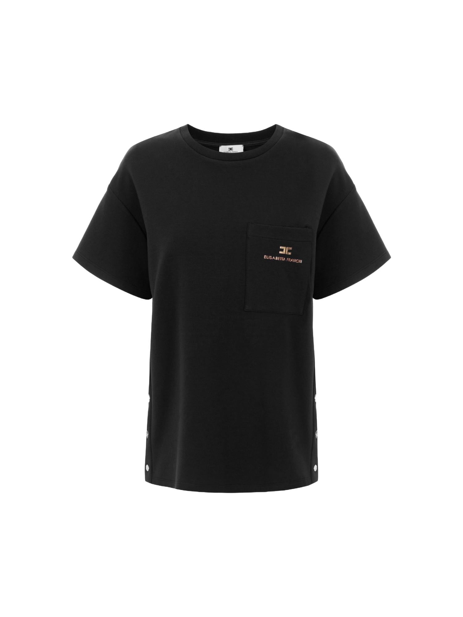 【★完売必至★】ELISABETTA FRANCHI ☆ Tシャツ Elisabetta Franchi Logo Modal T-Shirt in White | Lyst