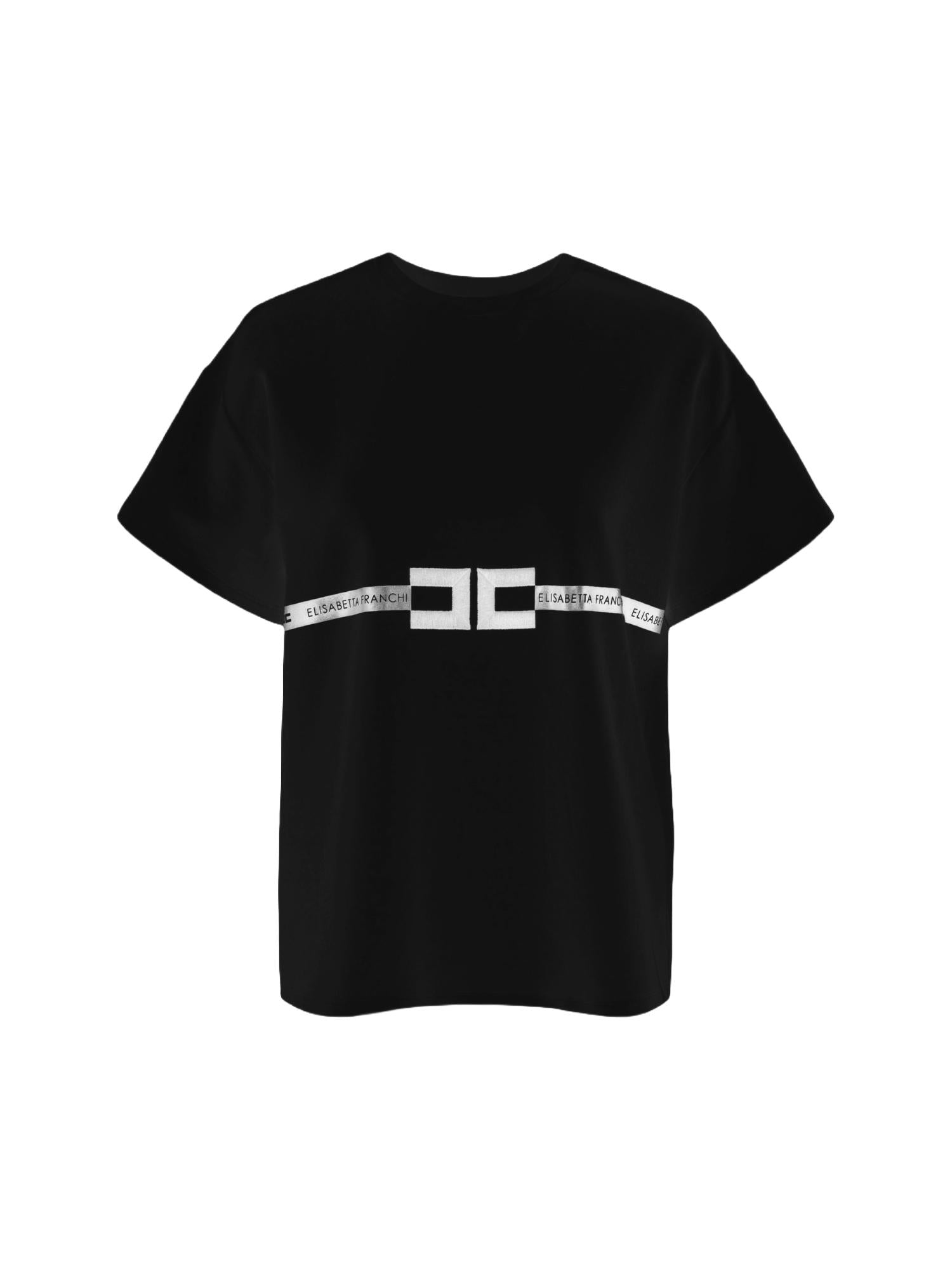 Elisabetta Franchi T-shirt oversize con logo Elisabetta Franchi T-shirt oversize con logo