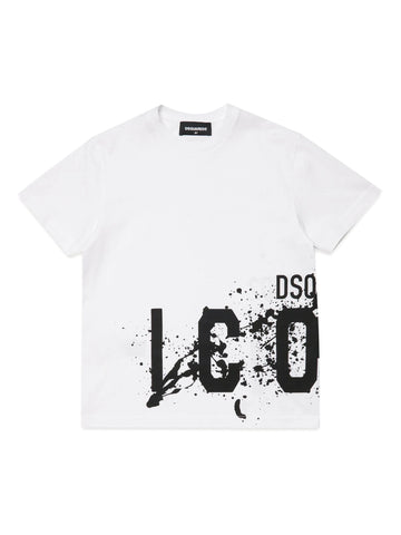 Dsquared T-shirt con logo ICON effetto vernice