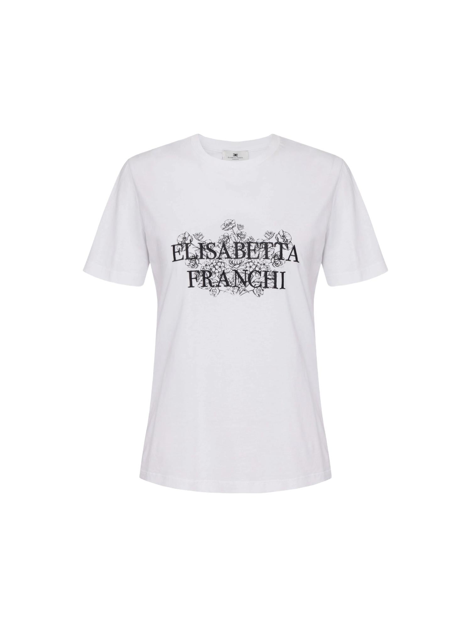 Elisabetta Franchi T-shirt con stampa floreale