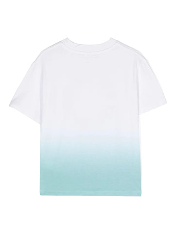 Stella McCartney T-shirt gradient con logo circolare