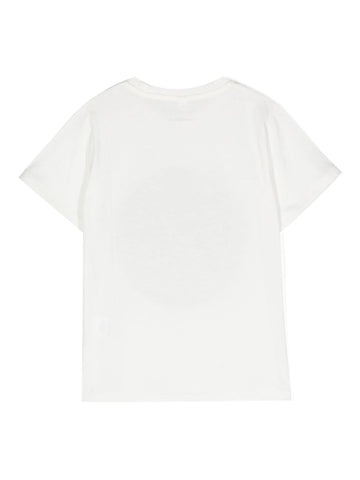 Stella McCartney T-shirt con box logo circolare