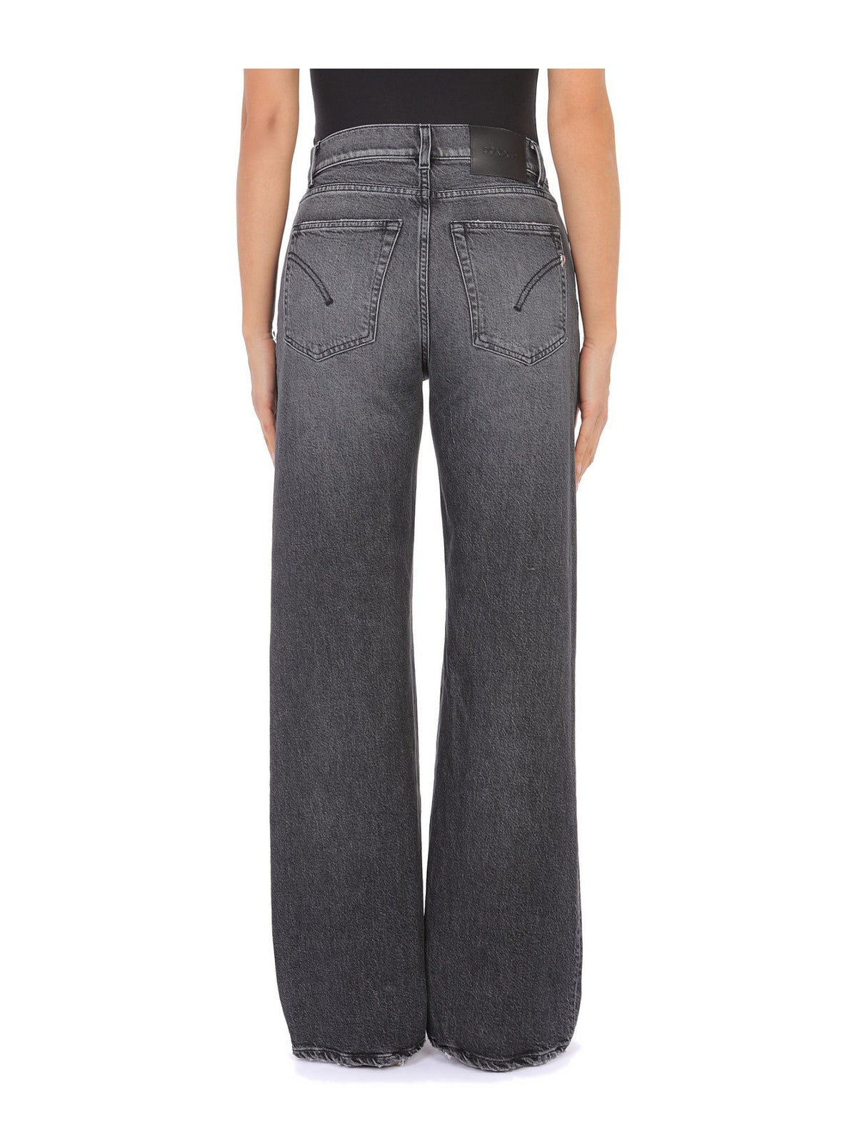 Jeans Wide Leg Amber con Cuciture a Contrasto