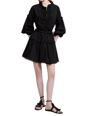 Ermanno Firenze Abito con pizzo e ruches
