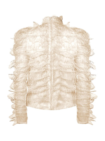 Camicia Corta in Pizzo Floreale