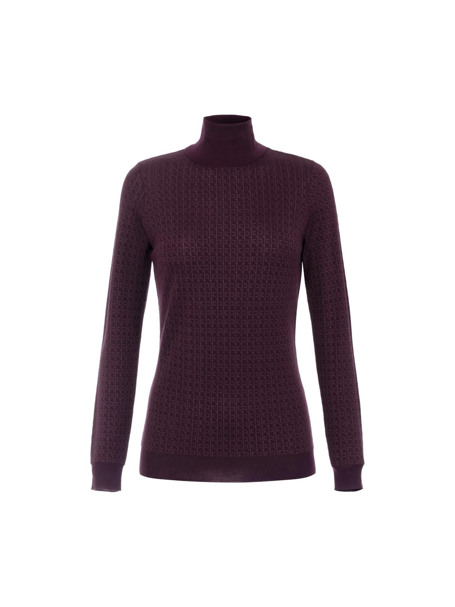 Elisabetta Franchi Maglia a dolcevita con micro logo