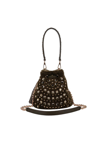 La Carrie Borsa a secchiello in ecopelliccia Andromeda Small