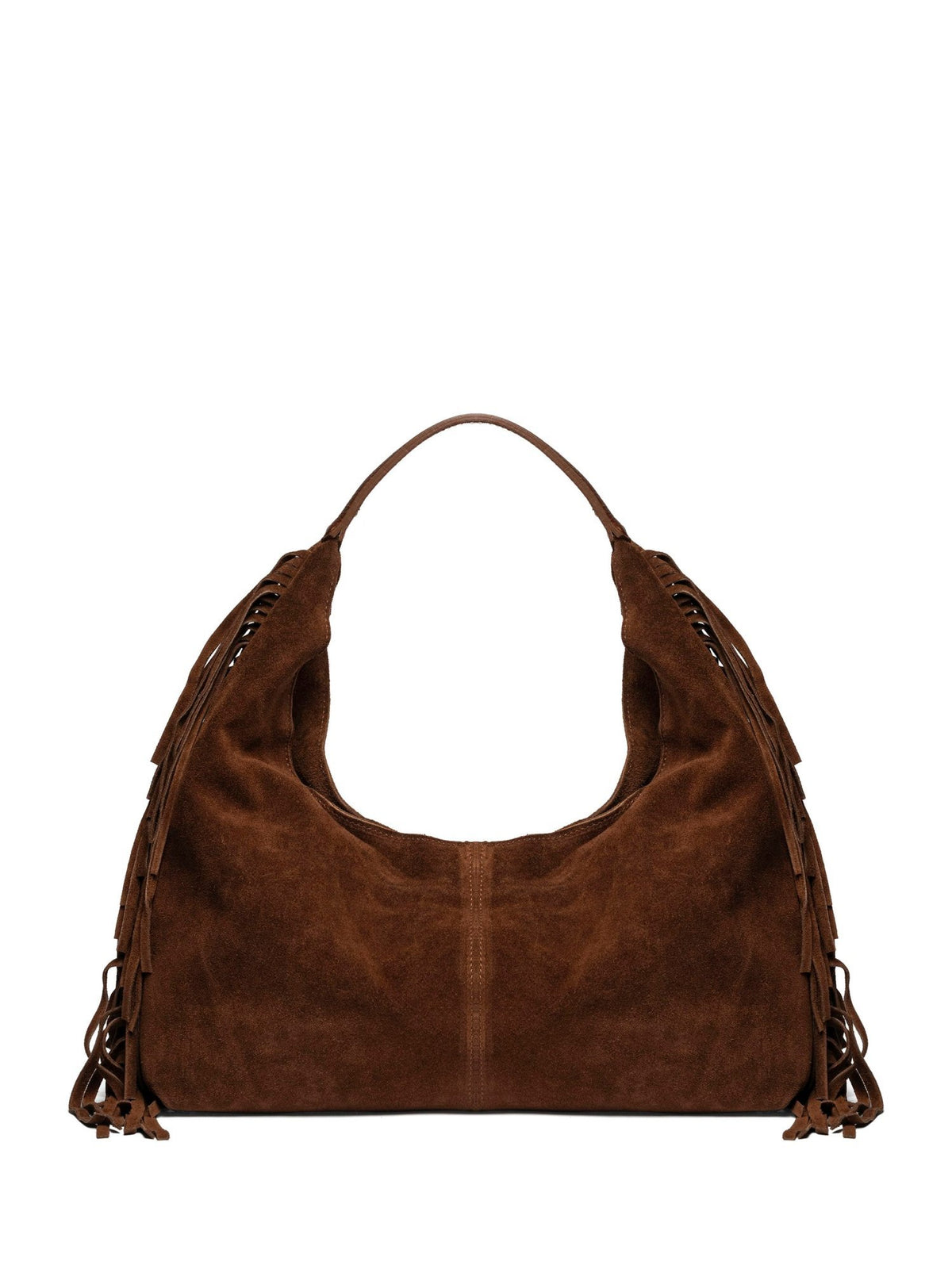 Borsa Hobo Aria in Suede con Frange