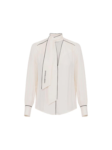 Elisabetta Franchi Camicia con piping e foulard