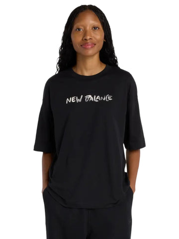 New Balance T-shirt oversize con stampa