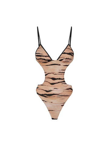 Elisabetta Franchi Costume con stampa tigre
