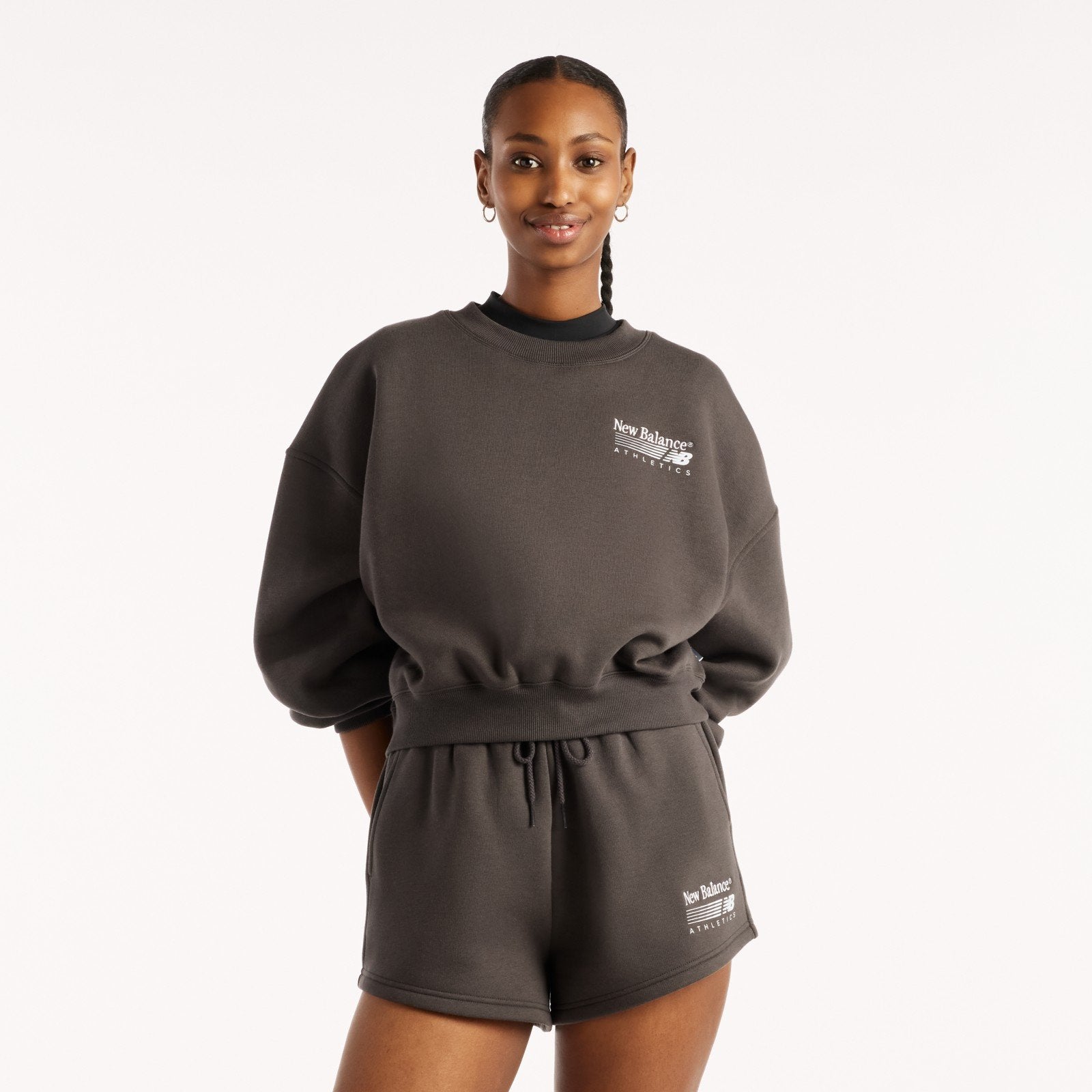 New Balance Felpa Girocollo Trackside Fleece Crew