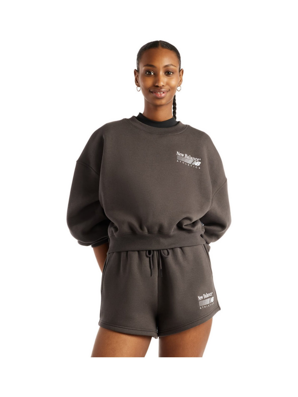 New Balance Felpa Girocollo Trackside Fleece Crew