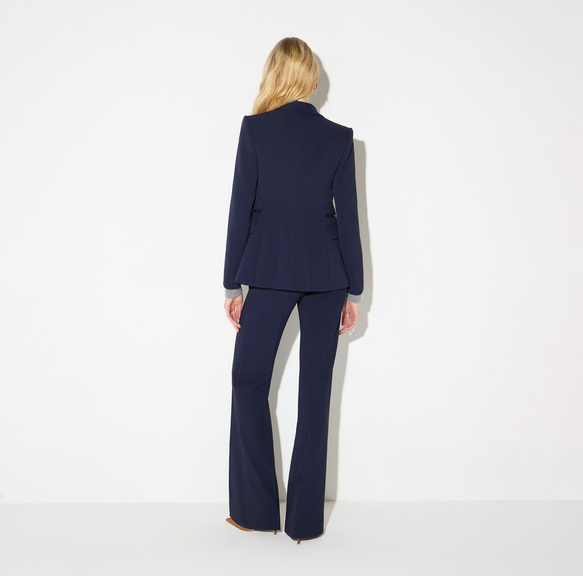 Pantaloni in doppio crêpe stretch