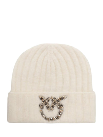 Cappello beanie in lana con logo love birds gioiello