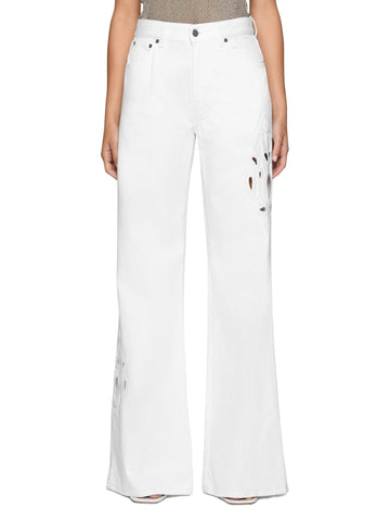 Dondup Jeans wide leg Amber con ricami