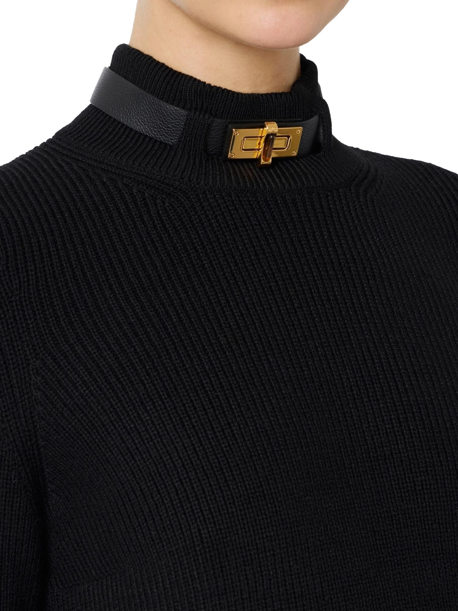 Elisabetta Franchi Maglia con cinturino gioiello