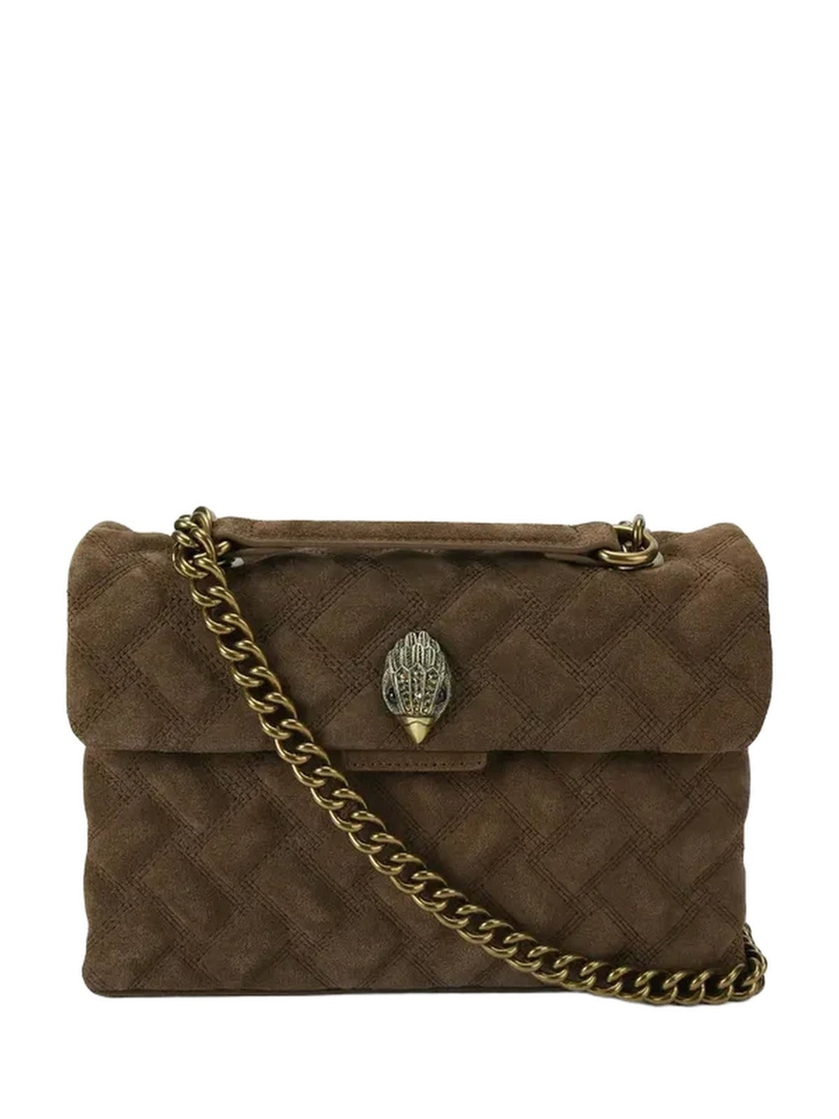 Borsa a spalla kensington in pelle scamosciata trapuntata