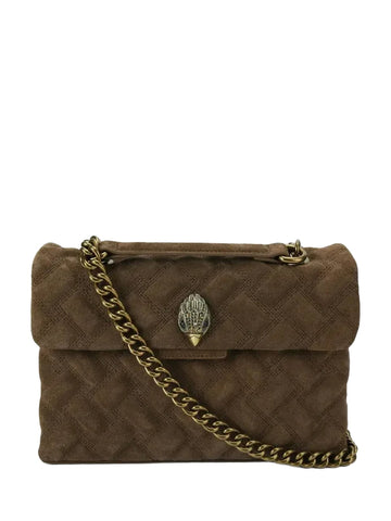 Borsa a spalla kensington in pelle scamosciata trapuntata