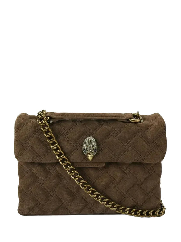 Borsa a spalla kensington in pelle scamosciata trapuntata
