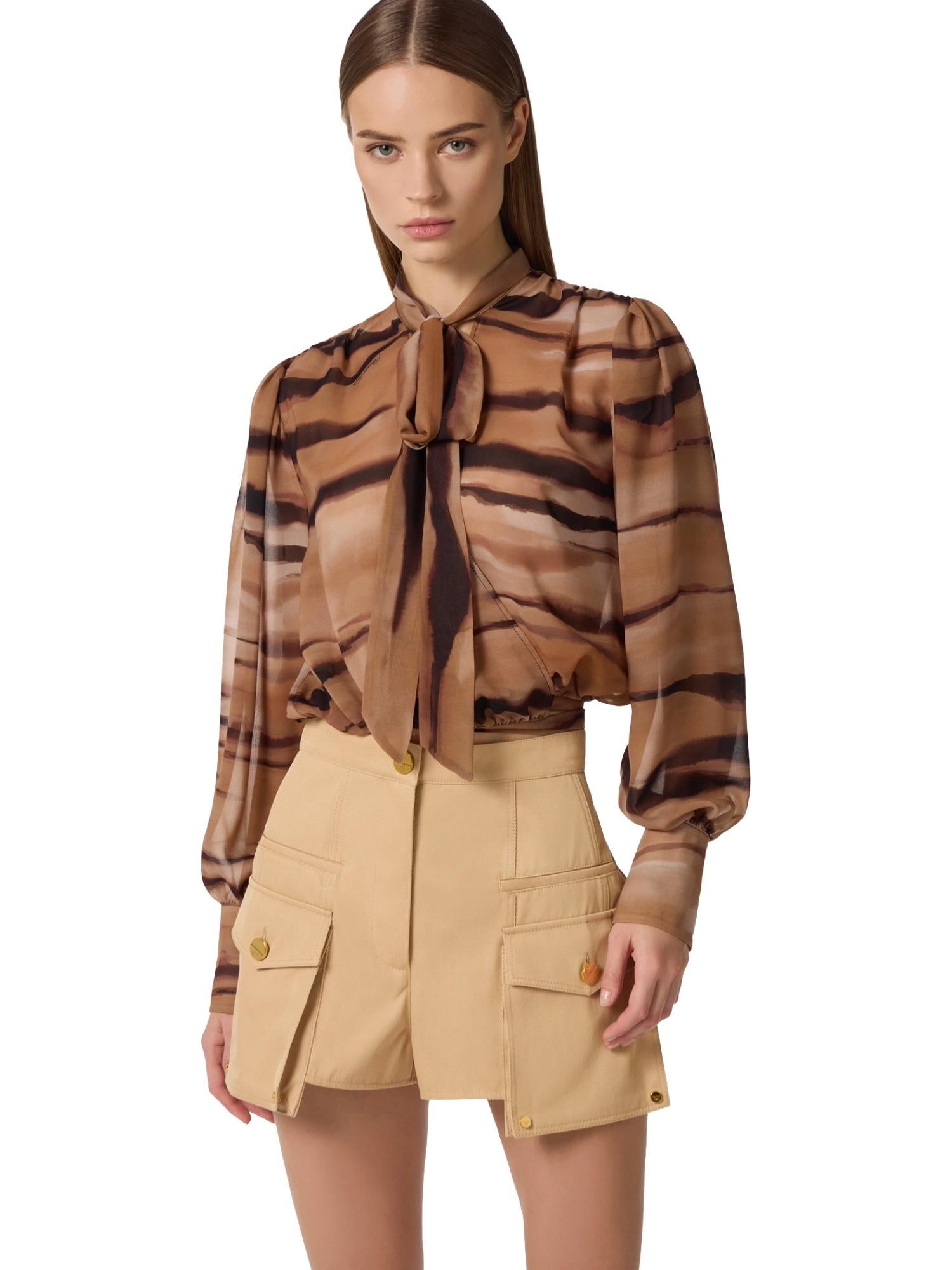 Elisabetta Franchi Blusa con stampa tigre