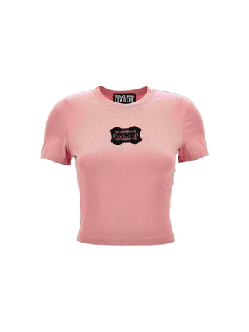 Versace Jeans Couture T-shirt crop con logo