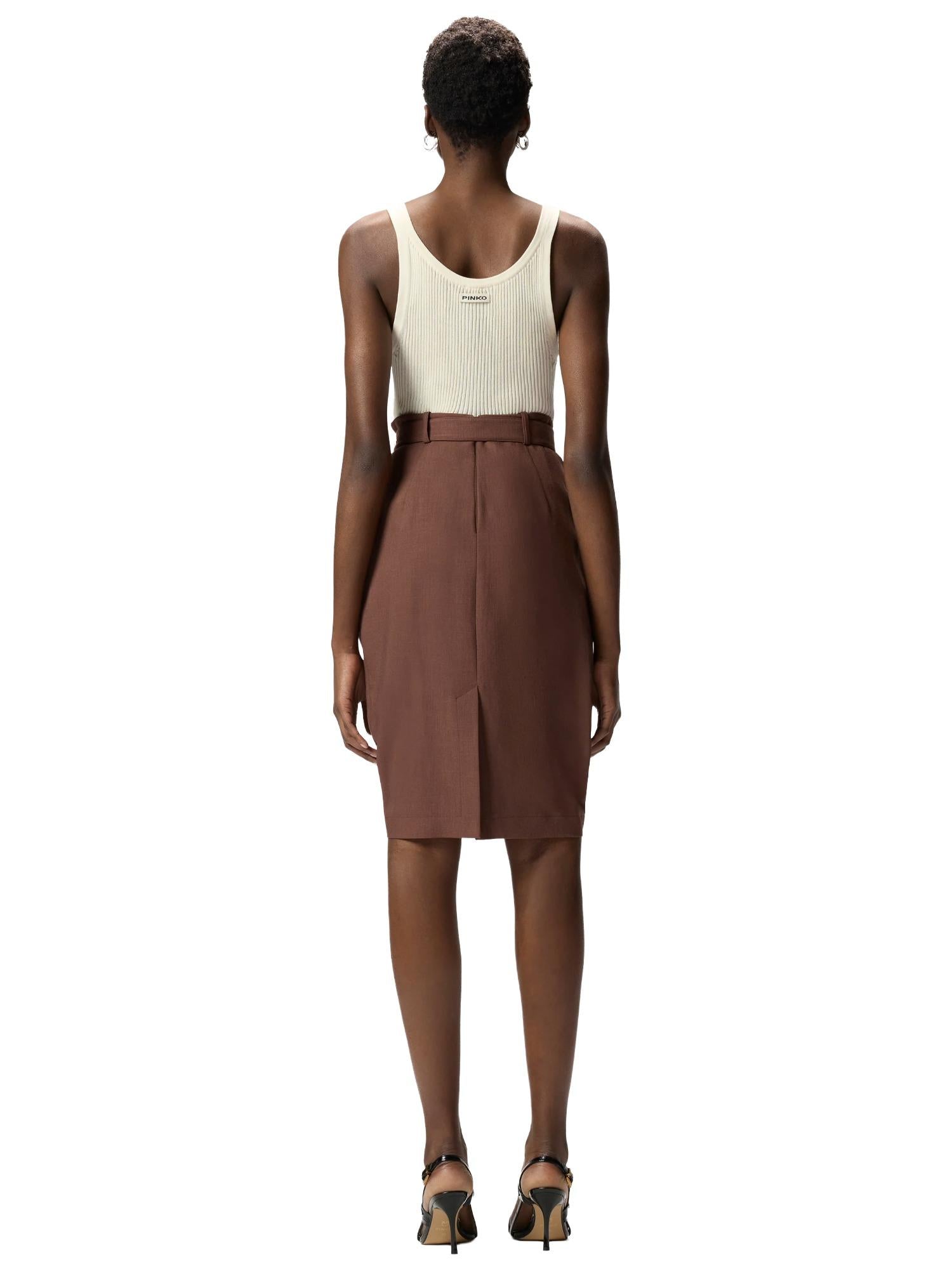 Pinko Gonna longuette con cintura Edwena