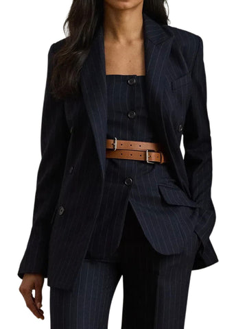 Lauren Ralph Lauren Veste croisée à rayures Ryen