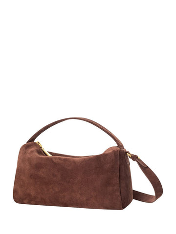 Borsa a Mano Effetto Suede con Tracolla