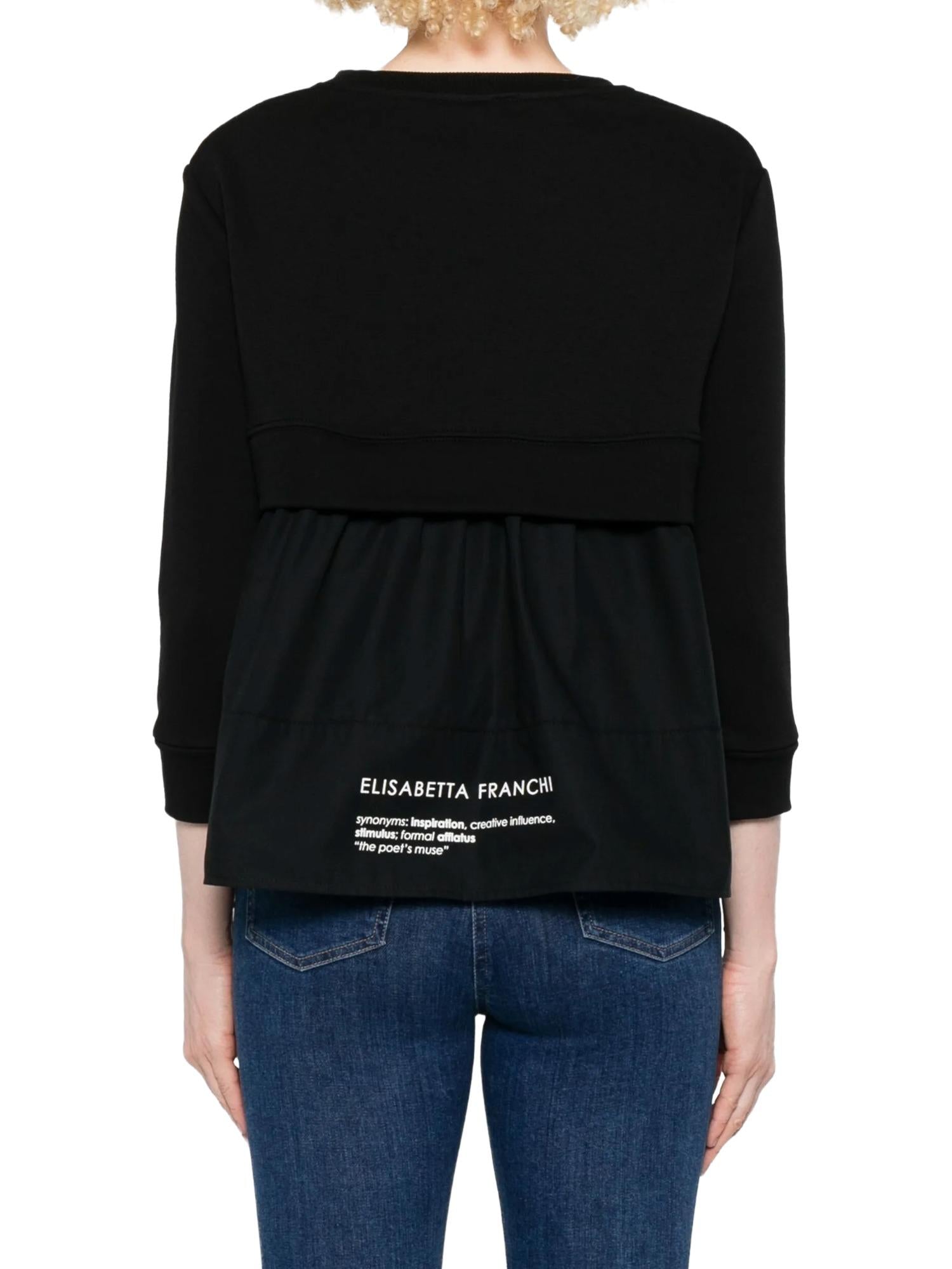 Elisabetta Franchi Felpa doublelayer con camicia