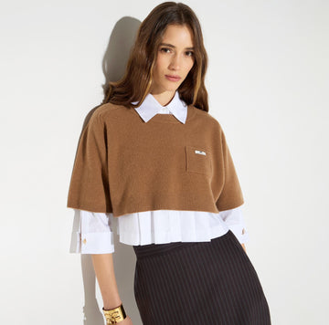 Top in lana e cashmere