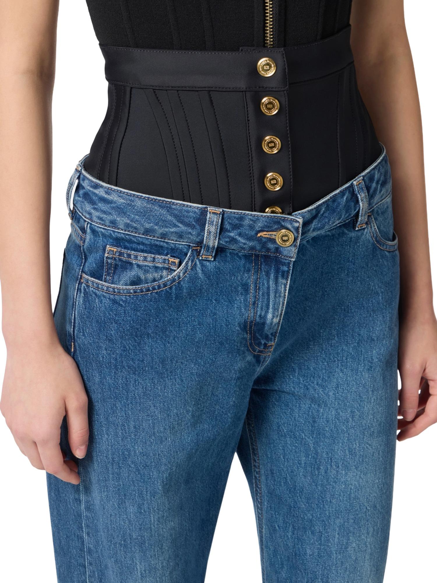 Elisabetta Franchi Jeans con vita in neoprene