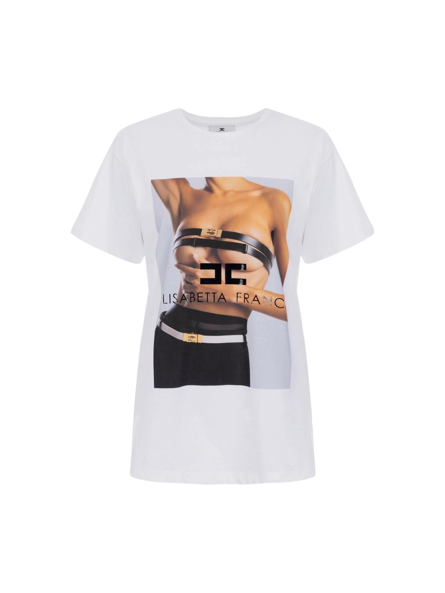 Elisabetta Franchi T-shirt con stampa fotografica