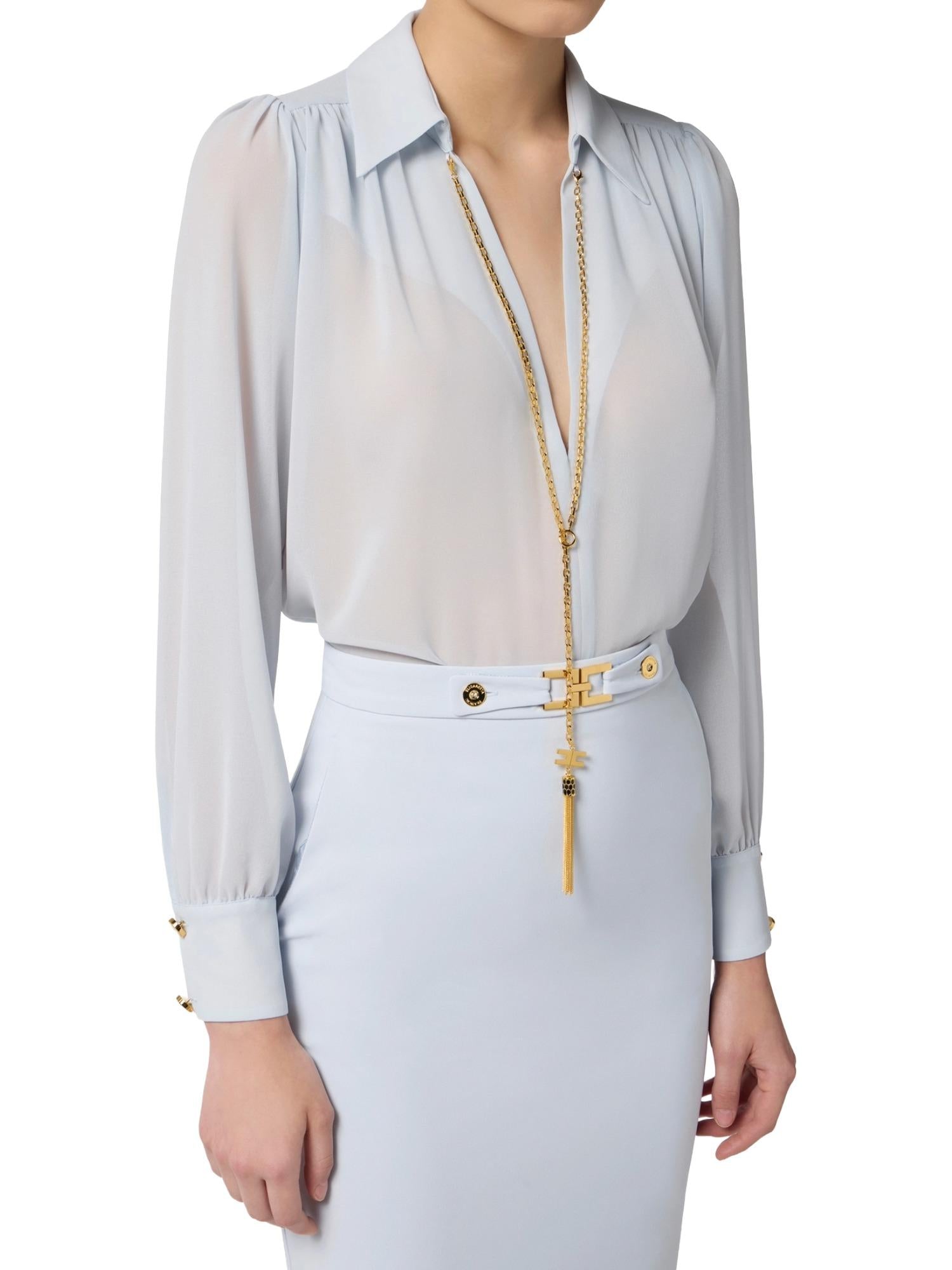 Elisabetta Franchi Camicia con collana pendente