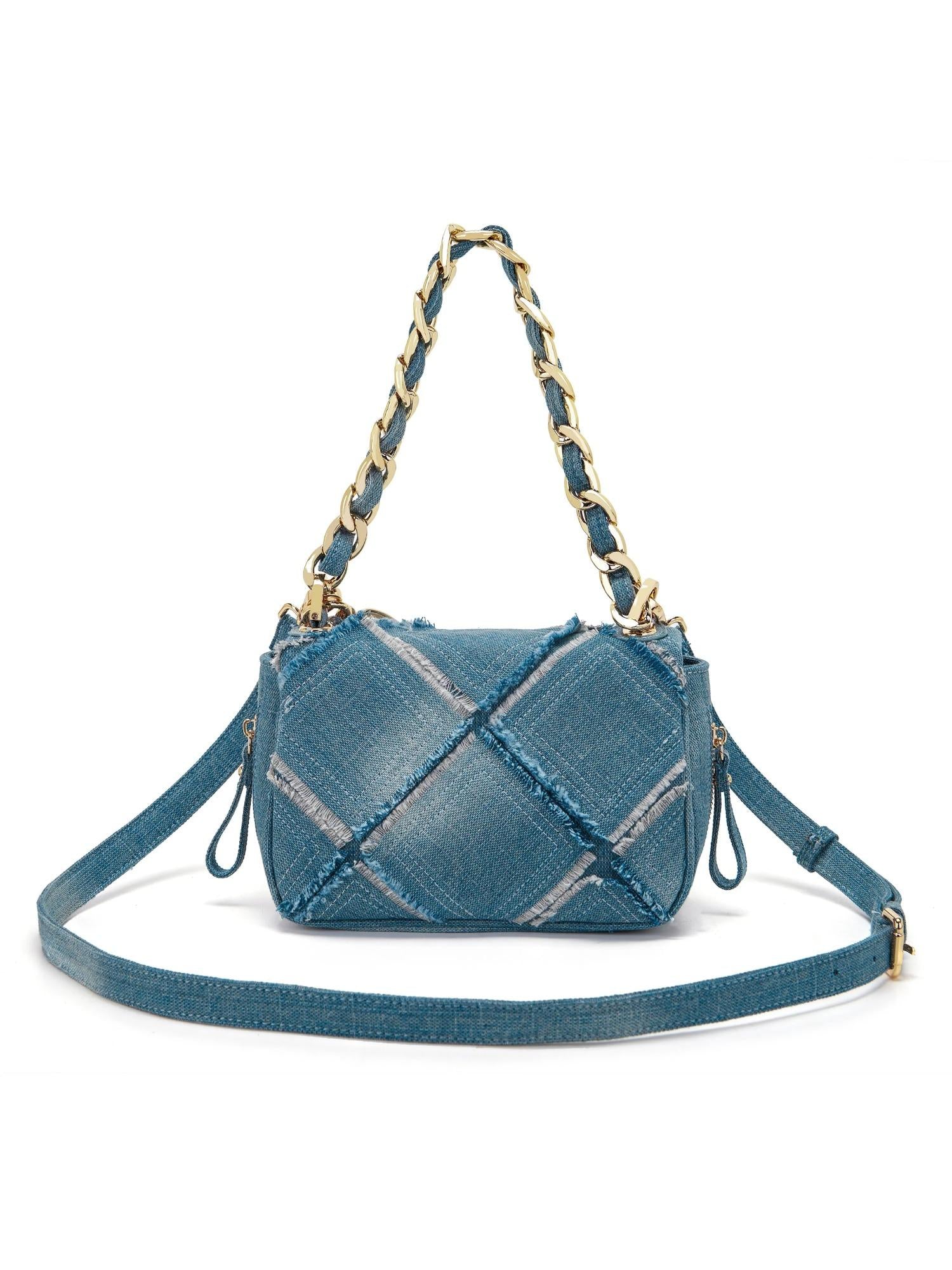 La Carrie kleine denim schoudertas Isabel