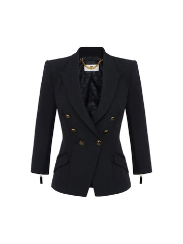 Elisabetta Franchi Giacca doppiopetto in crepe