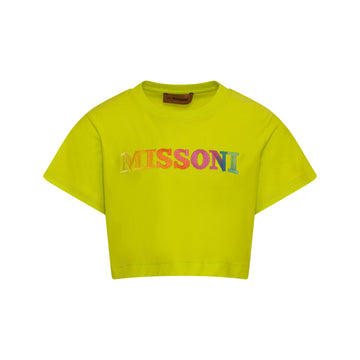 Missoni T-shirt crop con logo