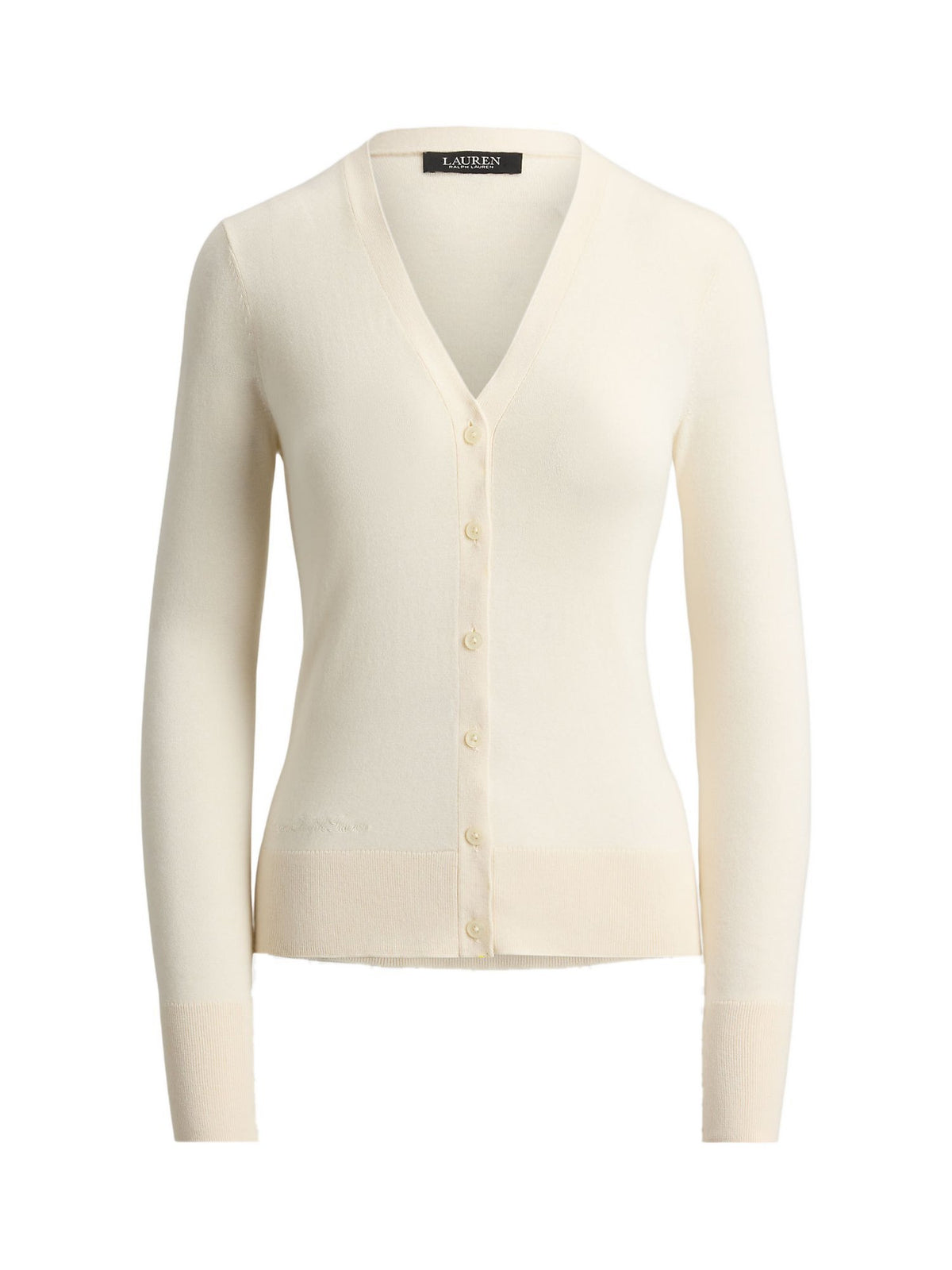 Cardigan con scollo a V in cotone e modal