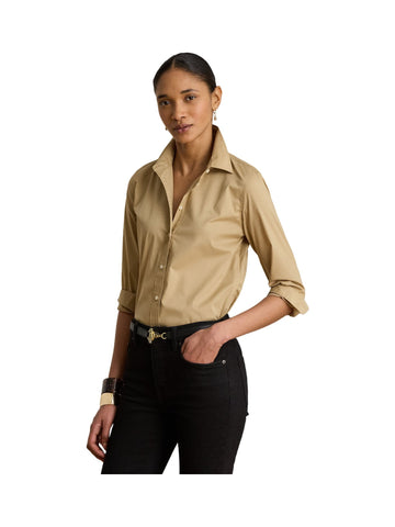 Camicia classica in misto cotone elasticizzato