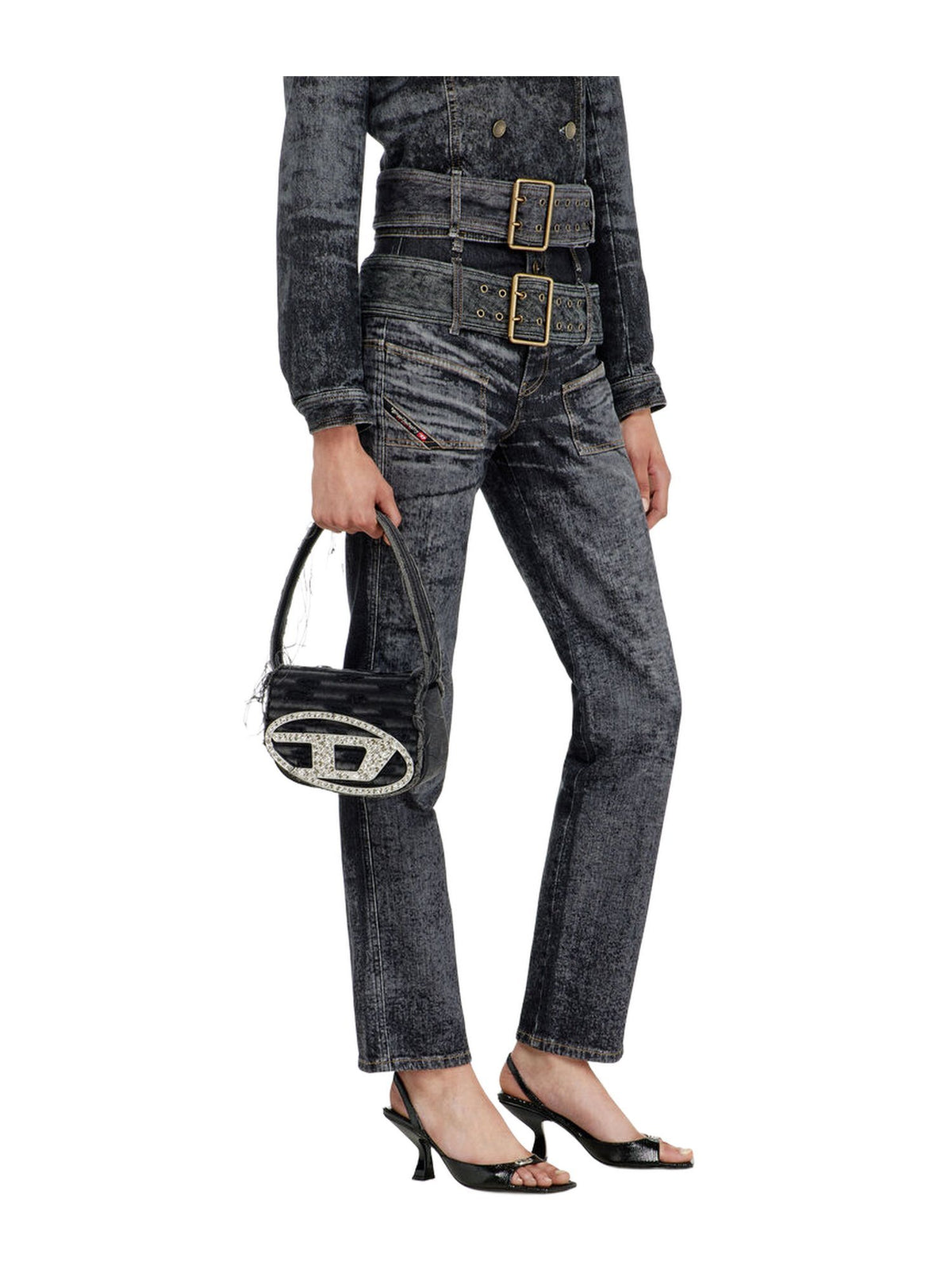 Jeans Slim Vita Alta D-Gorina