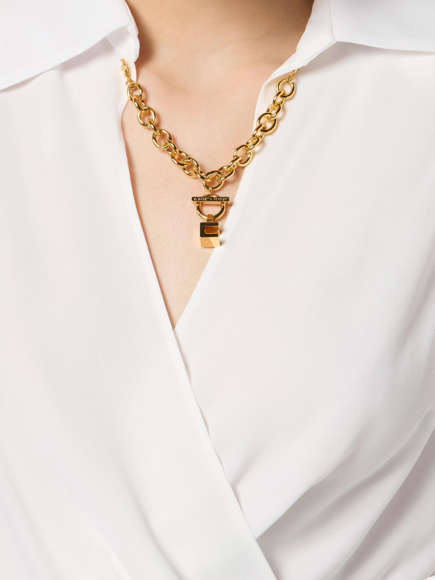 Elisabetta Franchi Camicia con collana gioiello