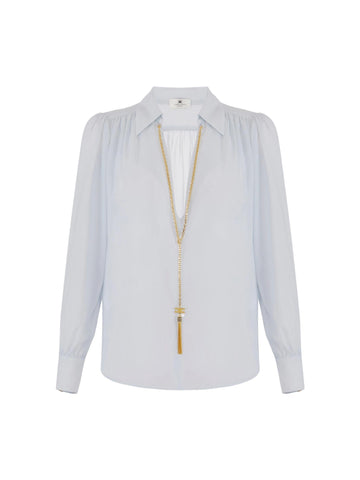 Elisabetta Franchi Camicia con collana pendente