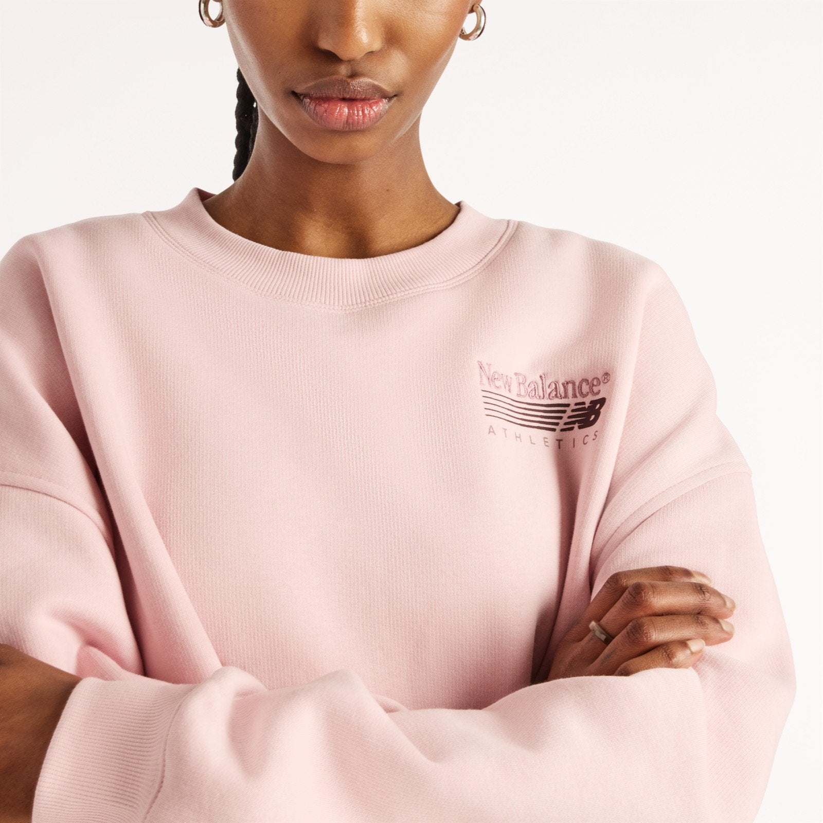 New Balance Felpa Girocollo Trackside Fleece Crew