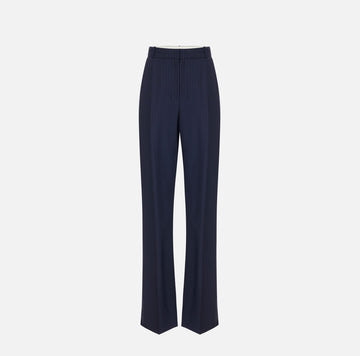 Pantaloni in fresco lana gessato