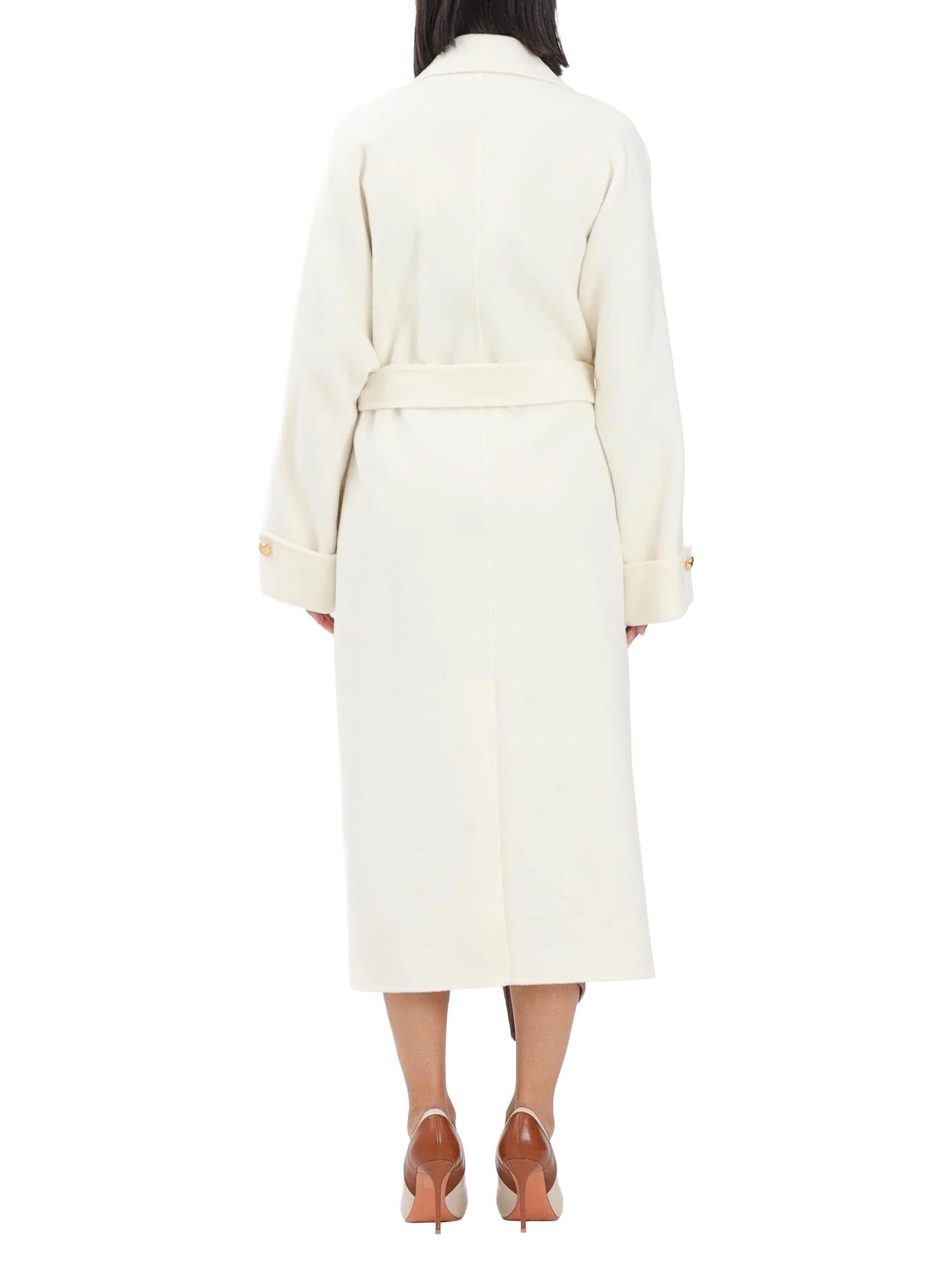 Elisabetta Franchi Cappotto in lana con cintura