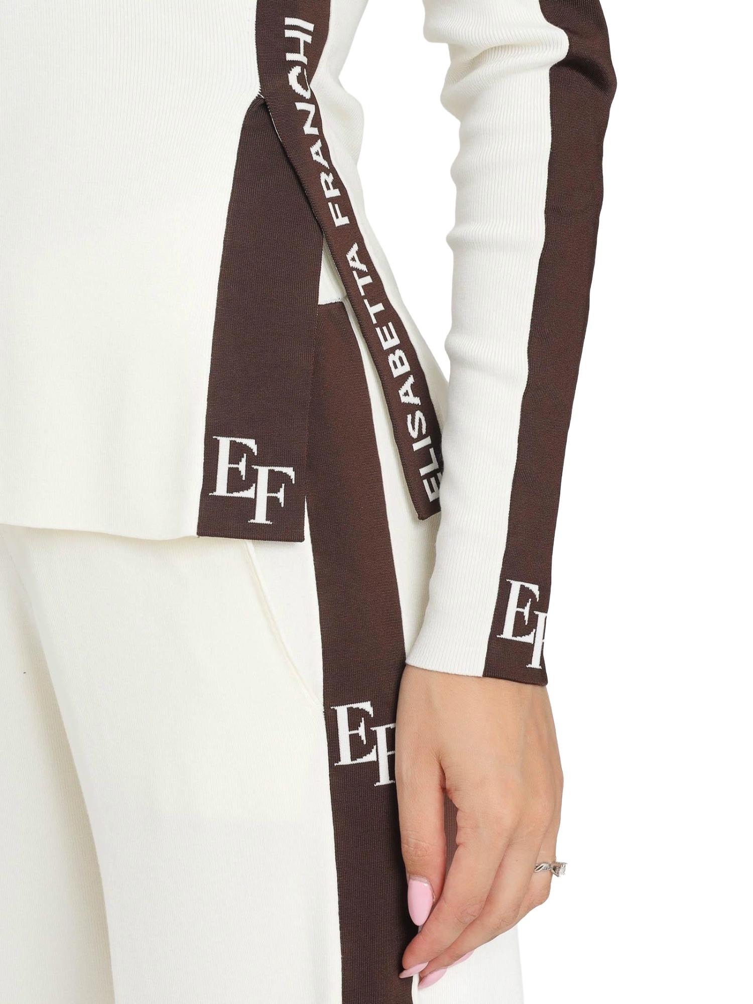 Elisabetta Franchi Maglia con bande a contrasto