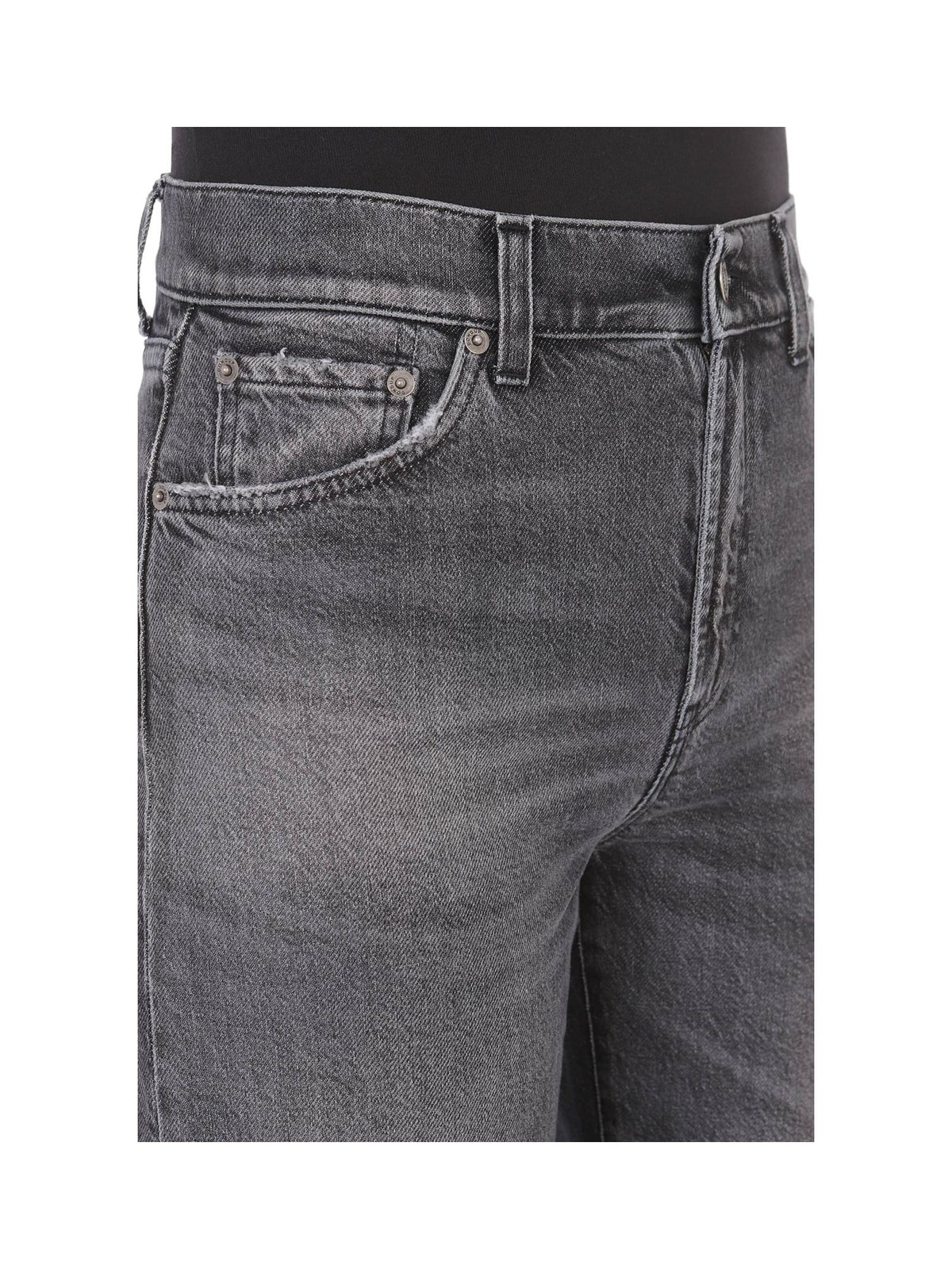 Jeans Wide Leg Amber con Cuciture a Contrasto