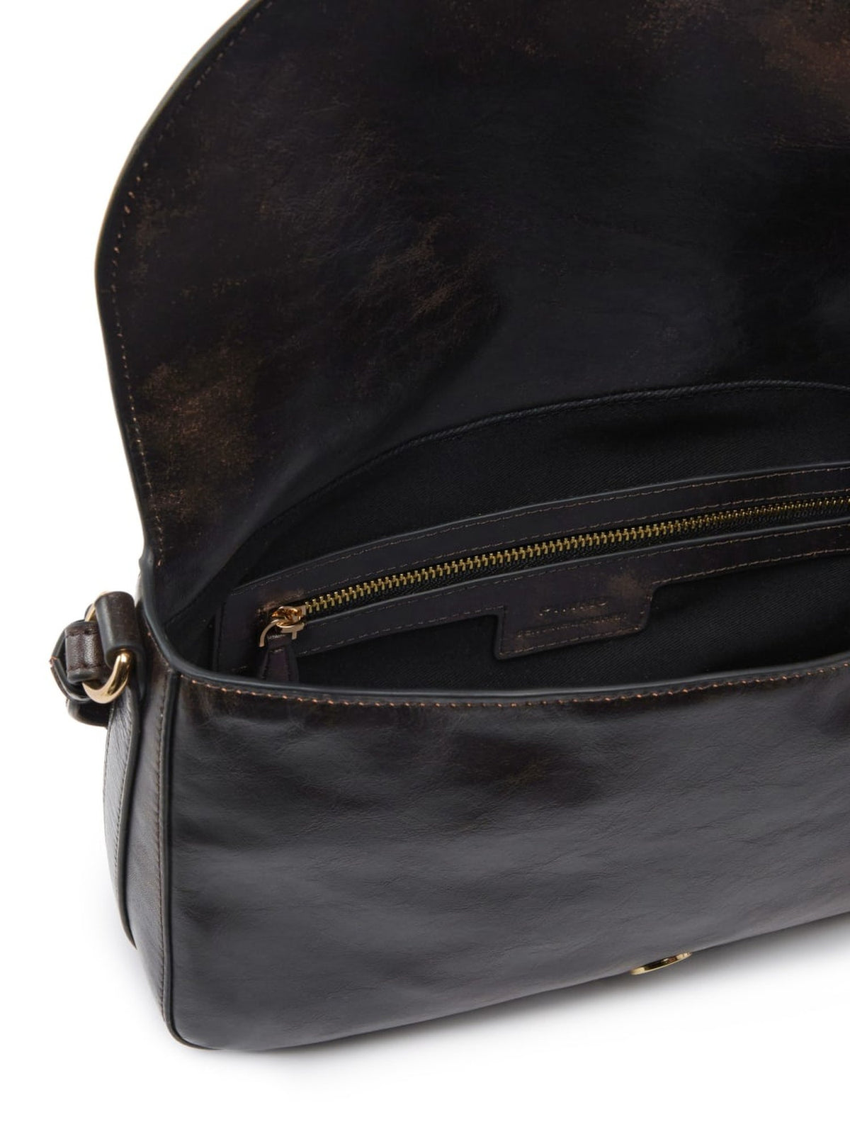 Borsa a Tracolla in Pelle Liscia con Fibbia Logo Love Birds